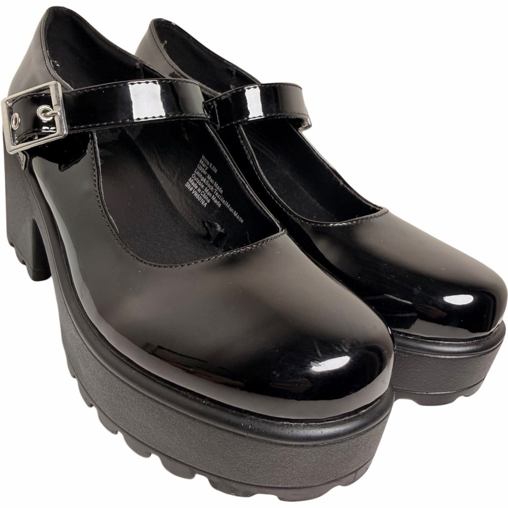 Seychelles Lug Sole Patent Platform Mary Janes Black Women's 8.5 Whimsigoth Prep - Picture 4 of 13